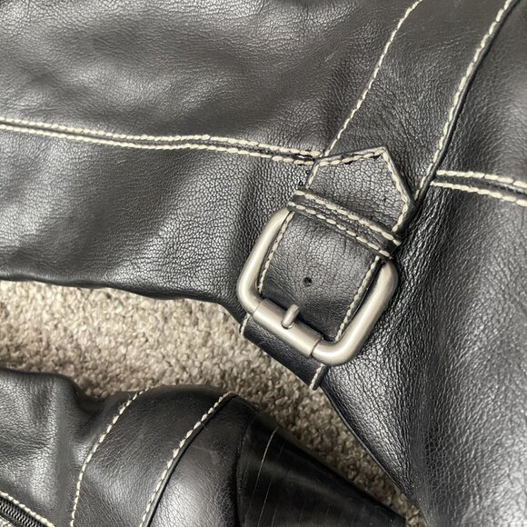 Fossil Women's Black Leather Boots - Size 8 1/2 - Picture 5 of 6